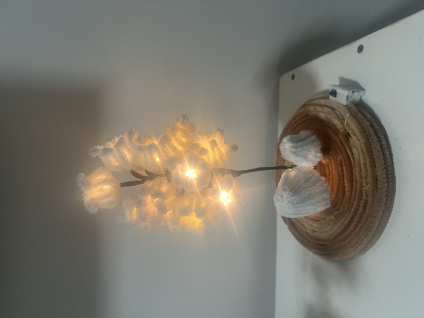 Blossom lamp glowing